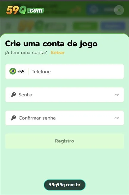 Tela de cadastro do 59Q